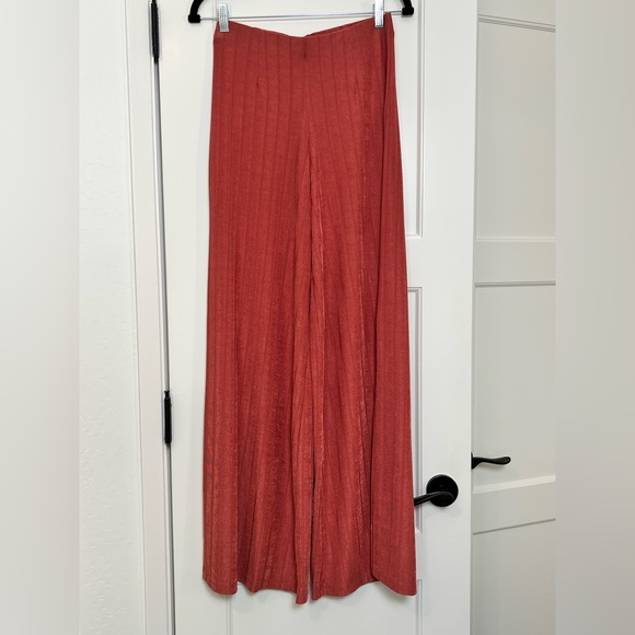 Free People Ribbed Wide Leg Pants (Med) - Picture 2 of 4